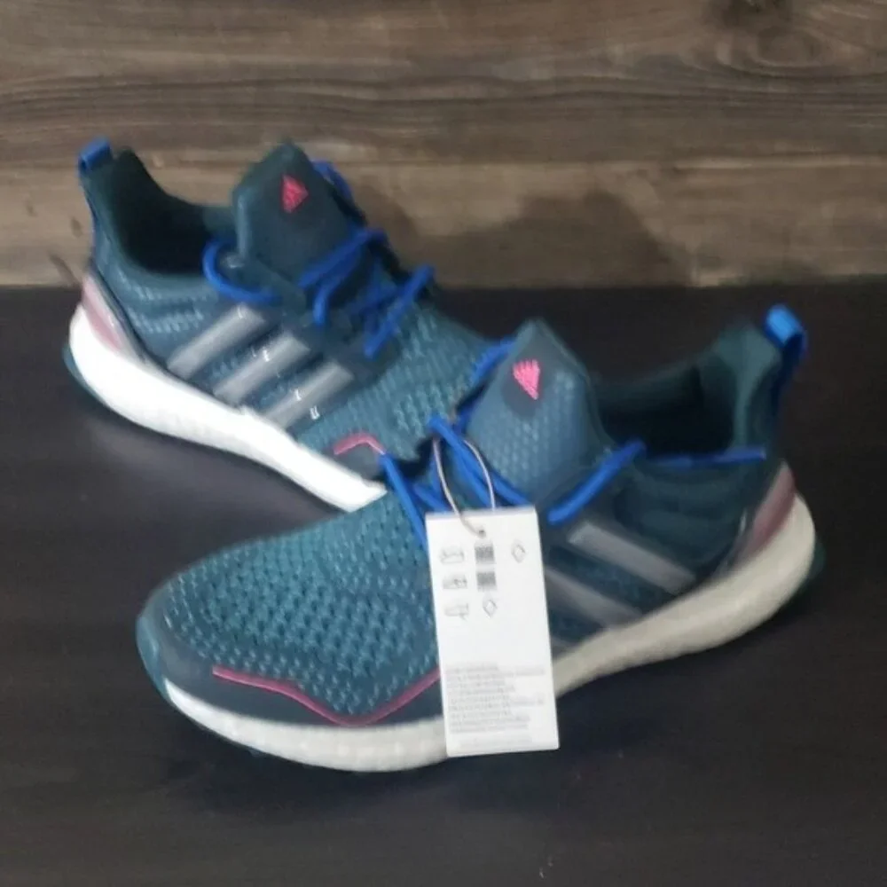 New Adidas Ultraboost 1.0 Womens Teal Blue Running Sneakers‎ Size 6.5 Training